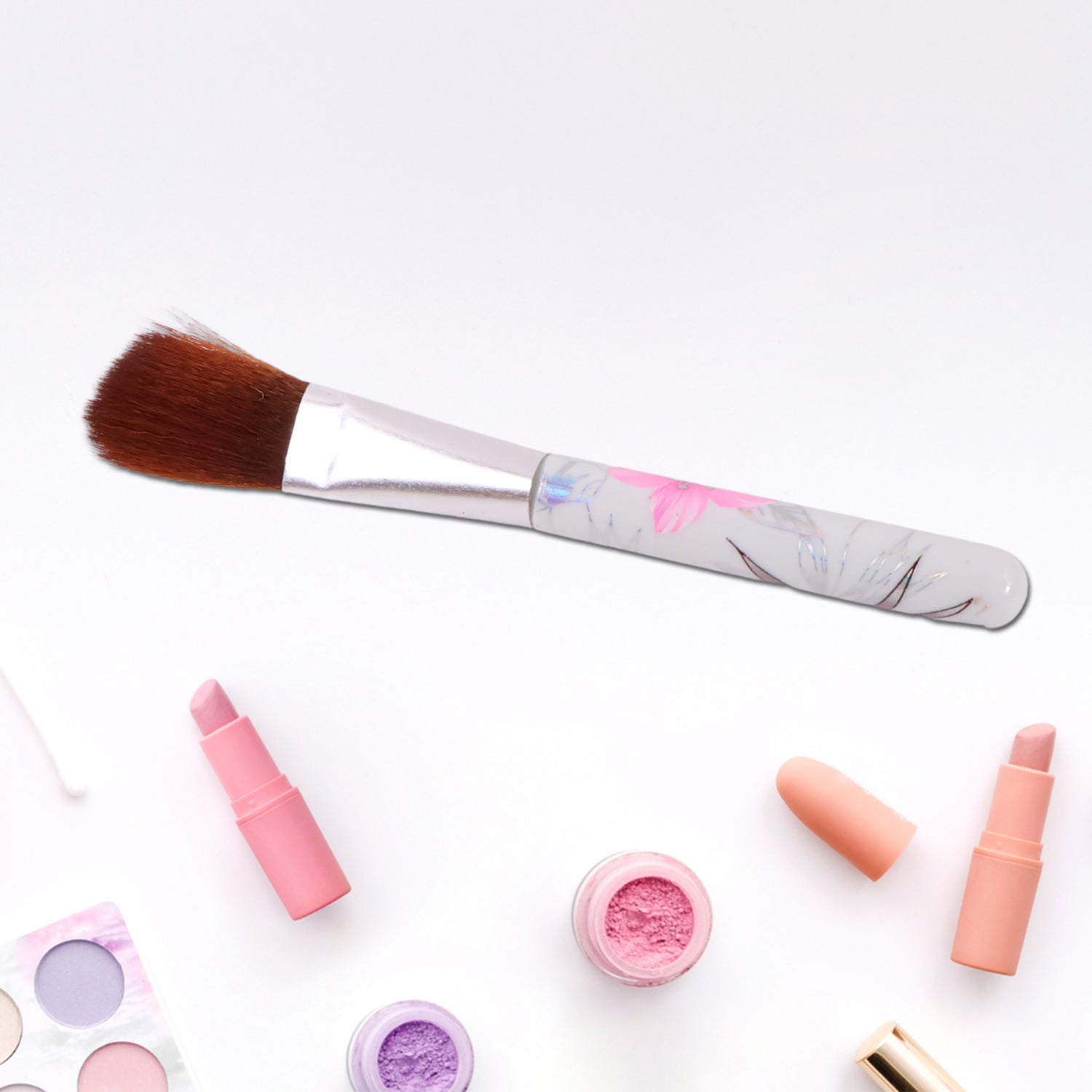 Floral Makeup Brush Set for Eyes, Lips, and Face (5 Pc) Floral Makeup Brush Set for Eyes, Lips, and Face (5 Pc)